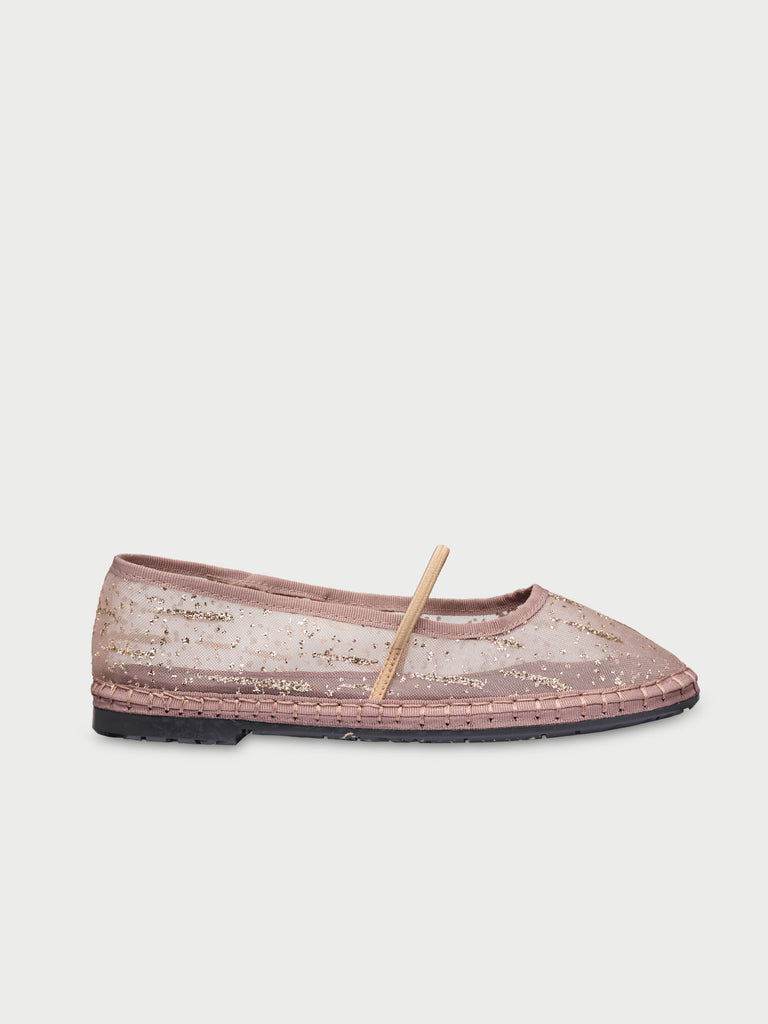 Celie Glitter Mesh Gold