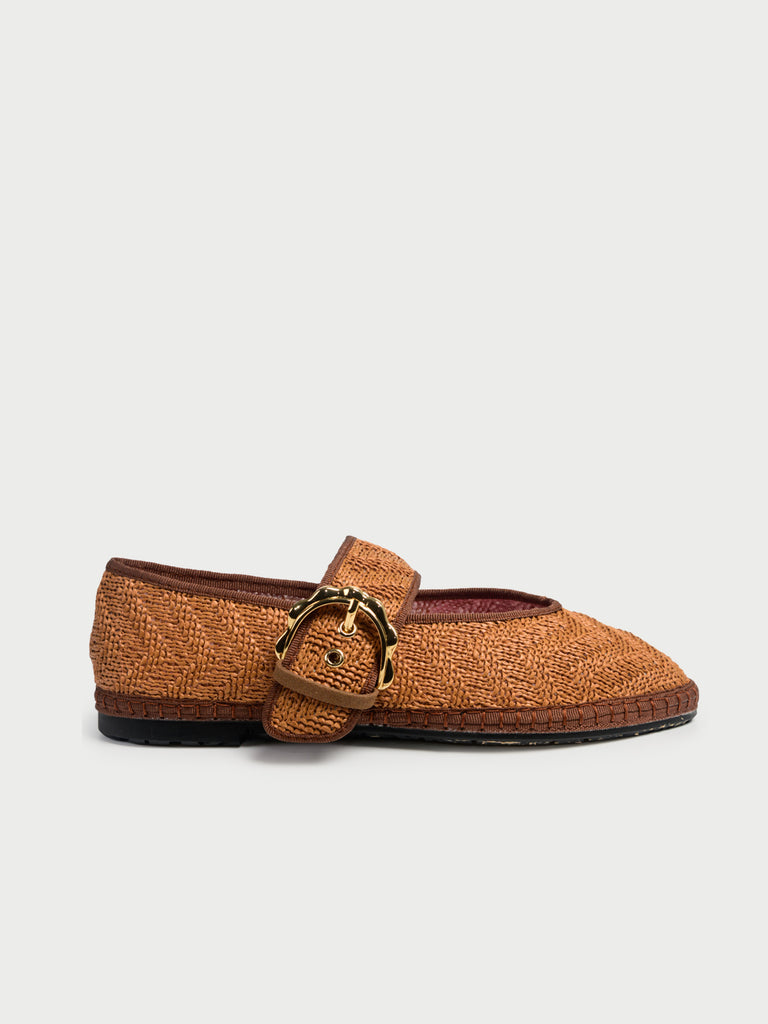 Sophie Raffia Brown