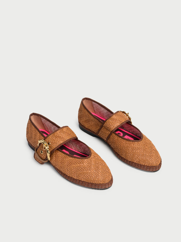 Sophie Raffia Brown