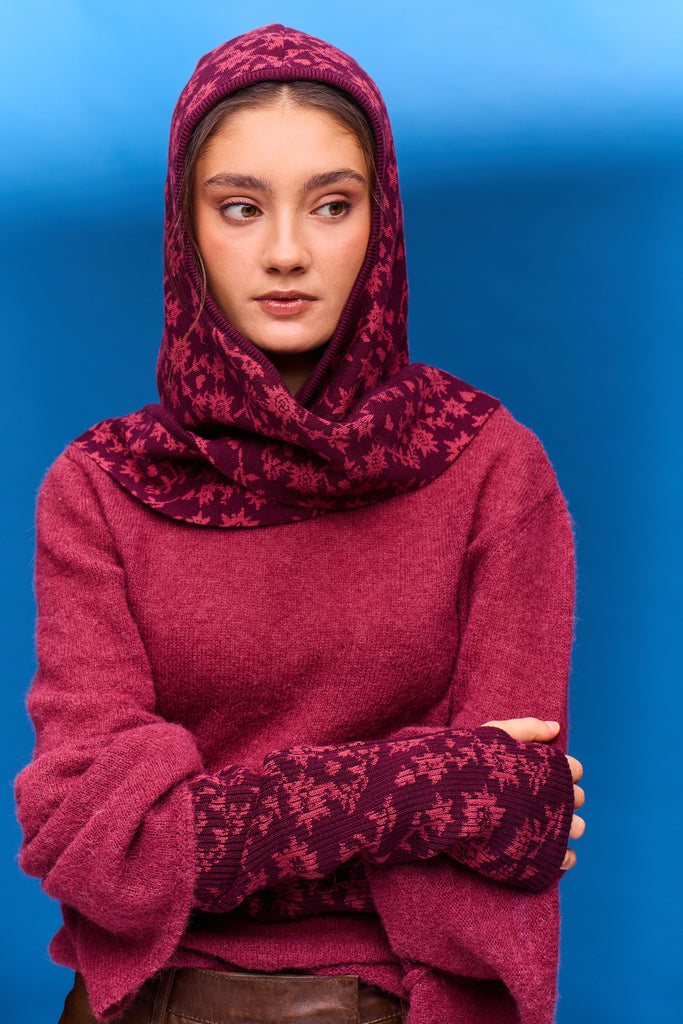 Mittens Burgundy