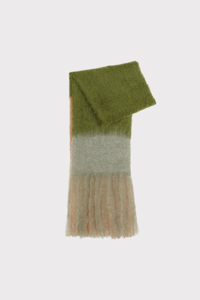 Tornado Twist Green Scarf
